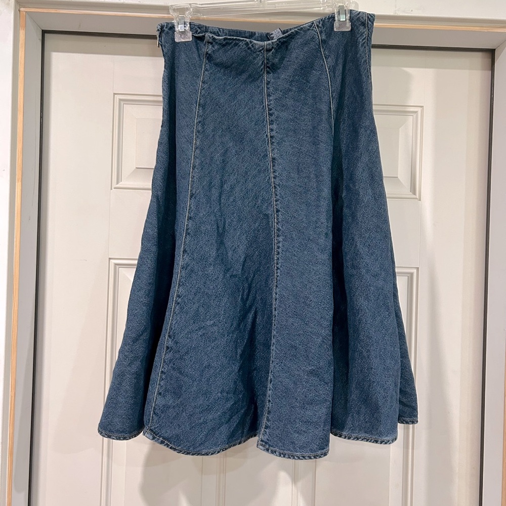 Midi Length Jones New York Denim Skirt